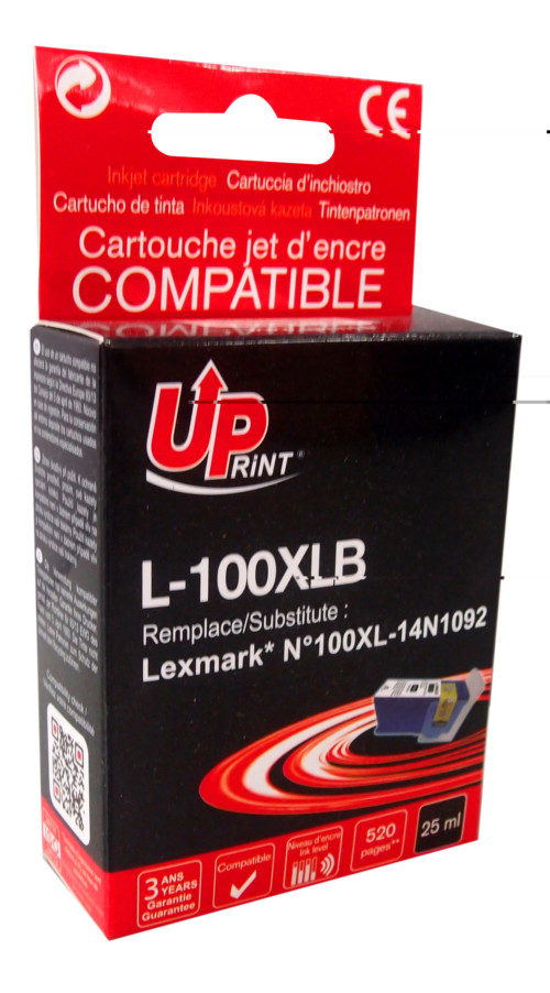 UP-L-100XLB-LEXMARK PRO205/805/905-N°100XL-BK