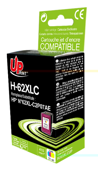 UP-H-62XLC-HP C2P07AE-N°62XL-REMA-CL
