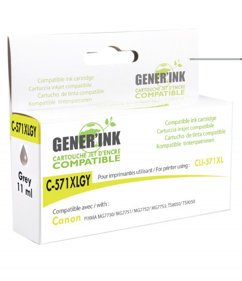GENERINK-C-571XLG-CANON MG7750 SERIE-CLI 571XL-GY#